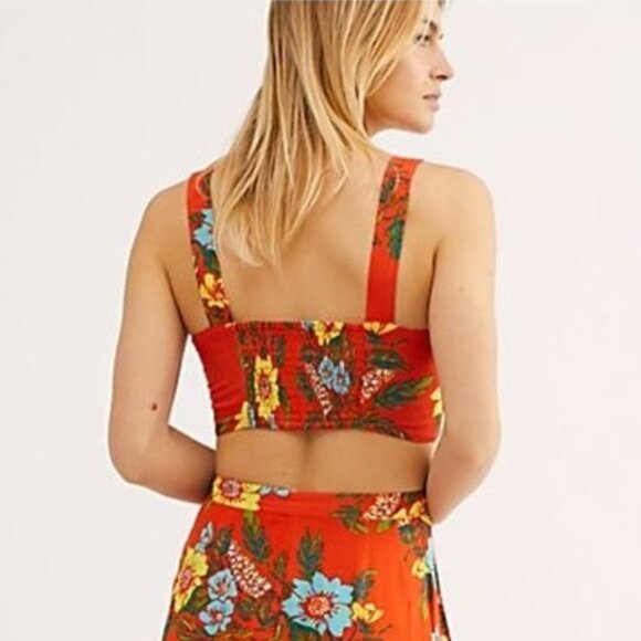 Free People Floral Print Crop Top - Picture 2 of 8